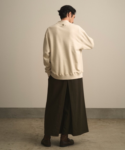 和ROBE(ワローブ)の「和ROBE / JUBAN WIDE SWEAT(スウェット・メンズ・ブラック/グレー/スモークピンク/プラム/グリーン/アイボリー/マスタード・1/2/3)」の20枚目の写真