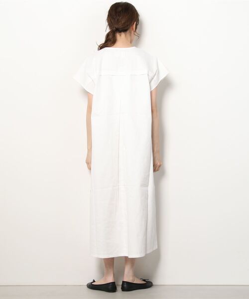 manana suerte（マニャーナスエルテ）の「コットンスリットネックワンピース（ワンピース・レディース・ブラック/ホワイト・FREE）」の16枚目の写真