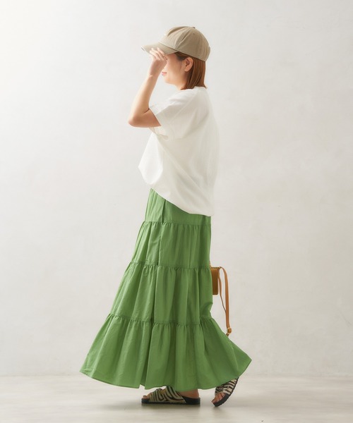 JOURNAL STANDARD（ジャーナルスタンダード）の「シャイニークロスティアードスカート（スカート・レディース・ブラック/グリーン系その他2・38/36）」の16枚目の写真