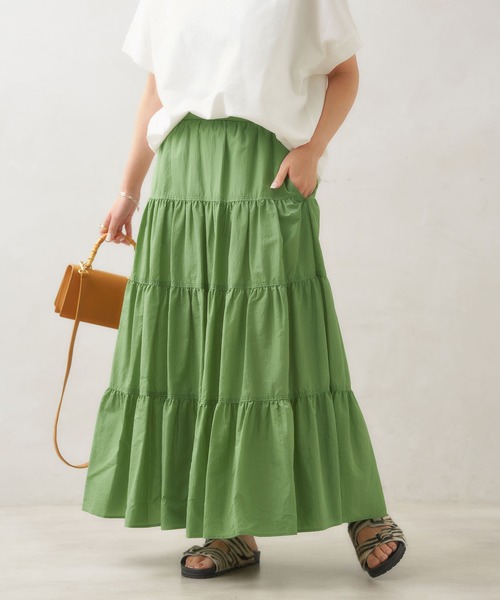 JOURNAL STANDARD（ジャーナルスタンダード）の「シャイニークロスティアードスカート（スカート・レディース・ブラック/グリーン系その他2・38/36）」の14枚目の写真