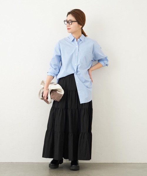 JOURNAL STANDARD（ジャーナルスタンダード）の「シャイニークロスティアードスカート（スカート・レディース・ブラック/グリーン系その他2・38/36）」の19枚目の写真