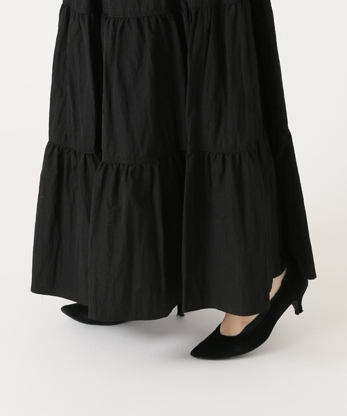 JOURNAL STANDARD（ジャーナルスタンダード）の「シャイニークロスティアードスカート（スカート・レディース・ブラック/グリーン系その他2・38/36）」の17枚目の写真