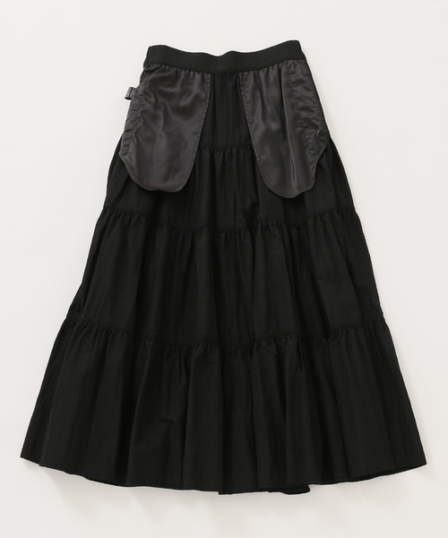 JOURNAL STANDARD（ジャーナルスタンダード）の「シャイニークロスティアードスカート（スカート・レディース・ブラック/グリーン系その他2・38/36）」の21枚目の写真