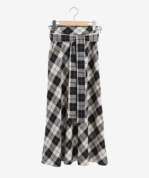 le.coeur blanc(ルクールブラン)の「リネンライクバイヤスチェックフレアスカート(スカート・レディース・ベージュ系その他2/ブラック系その他・38)」の21枚目の写真