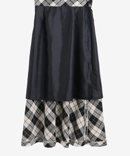 le.coeur blanc(ルクールブラン)の「リネンライクバイヤスチェックフレアスカート(スカート・レディース・ベージュ系その他2/ブラック系その他・38)」の4枚目の写真