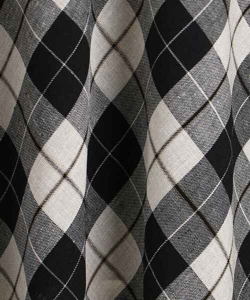 le.coeur blanc(ルクールブラン)の「リネンライクバイヤスチェックフレアスカート(スカート・レディース・ベージュ系その他2/ブラック系その他・38)」の5枚目の写真