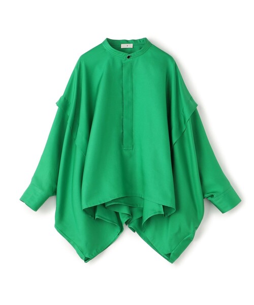 TOMORROWLAND .B シルクツイル タックシャツ シルク TOMORROWLAND .B（トゥモローランドビー）の「シルクツイル