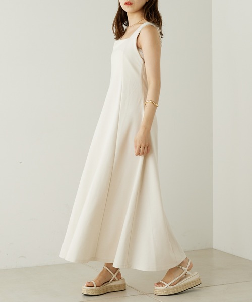新色追加】バッククロスカットロングタンクワンピース