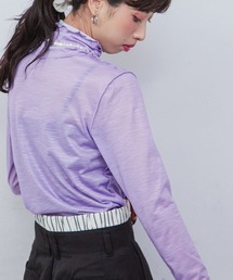 シアーハイネックトップス