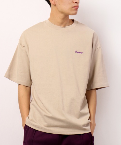 FUNALIVE(ファンアライブ)の「BF2 select ワンポイント刺繍 ビッグシルエットTシャツ(Tシャツ/カットソー・メンズ・ブラック/ベージュ/ピンク/ブルー/ホワイト・LL/M/L)」の1枚目の写真