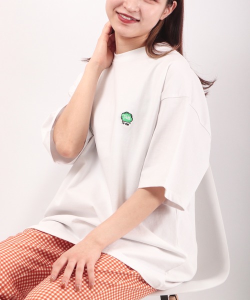 FUNALIVE(ファンアライブ)の「BF2 select ワンポイント刺繍 ビッグシルエットTシャツ(Tシャツ/カットソー・メンズ・ブラック/ベージュ/ピンク/ブルー/ホワイト・LL/M/L)」の3枚目の写真