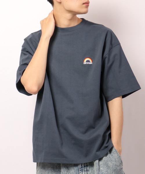 FUNALIVE(ファンアライブ)の「BF2 select ワンポイント刺繍 ビッグシルエットTシャツ(Tシャツ/カットソー・メンズ・ブラック/ベージュ/ピンク/ブルー/ホワイト・LL/M/L)」の5枚目の写真