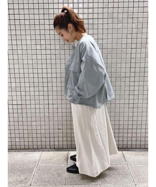 Samansa Mos2 blue（サマンサモスモスブルー）の「フレアキャミジャンスカ（ワンピース・レディース・ブラック/ブラウン/ライトベージュ・ﾌﾘ-）」の17枚目の写真