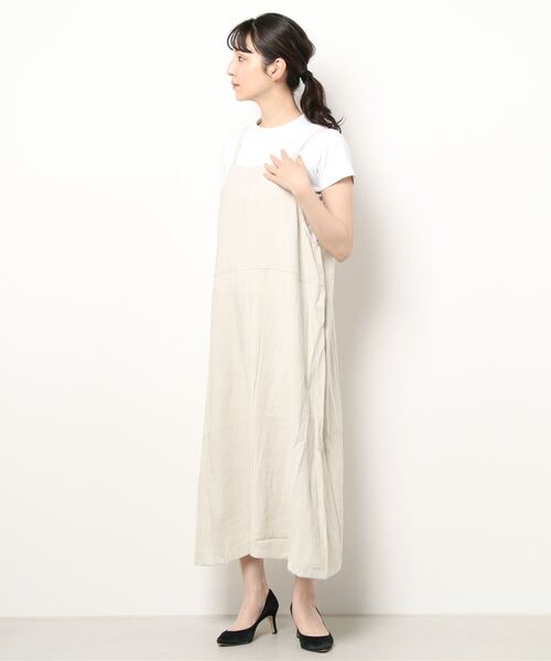 Samansa Mos2 blue（サマンサモスモスブルー）の「フレアキャミジャンスカ（ワンピース・レディース・ブラック/ブラウン/ライトベージュ・ﾌﾘ-）」の4枚目の写真