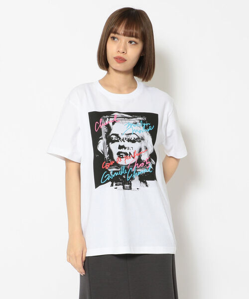 Kare/ME（カーミー）の「Kare/ME（カーミー）MM 5 Tシャツ（Tシャツ/カットソー・レディース・ブラック/ホワイト・LARGE/SMALL/MEDIUM）」の2枚目の写真