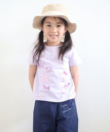 KP | 【WEB限定】mimiちゃんアップリケとリボンプリント半袖Tシャツ(100-160cm)(Tシャツ/カットソー)