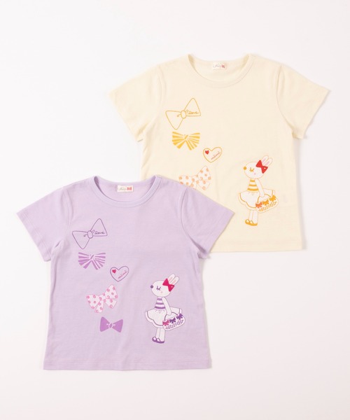 KP(ケーピー)の「【WEB限定】mimiちゃんアップリケとリボンプリント半袖Tシャツ(100-160cm)(Tシャツ/カットソー・キッズ・パープル/イエロー・120cm/140cm/160cm/110cm/130cm/150cm/100cm)」の8枚目の写真
