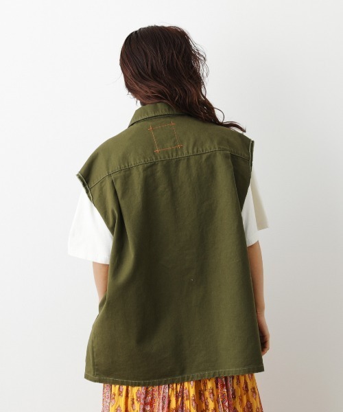 RODEO CROWNS WIDE BOWL（ロデオクラウンズワイドボウル）の「ファティーグルーズベスト（ベスト・レディース・ネイビー/カーキ・FREE）」の17枚目の写真