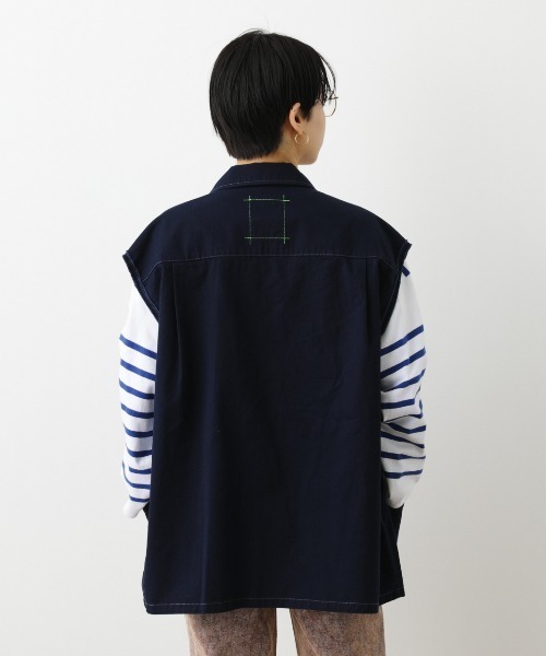 RODEO CROWNS WIDE BOWL（ロデオクラウンズワイドボウル）の「ファティーグルーズベスト（ベスト・レディース・ネイビー/カーキ・FREE）」の12枚目の写真