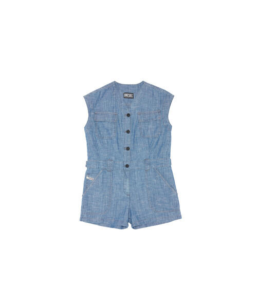 DIESEL(ディーゼル)の「DIESEL KID ジュニア ジャンプスーツ オールインワン デニム Vネック(サロペット/オーバーオール・キッズ・インディゴブルー・4Y/6Y/8Y/10Y/12Y/14Y)」の3枚目の写真