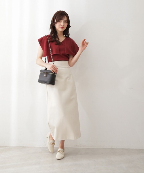 PROPORTION BODY DRESSING（プロポーションボディドレッシング）の「バイカラーラッフルニットプルオーバー / 1212170907（ニット/セーター・レディース・ホワイト系その他/ブラック/ブラウン・FREE）」の15枚目の写真