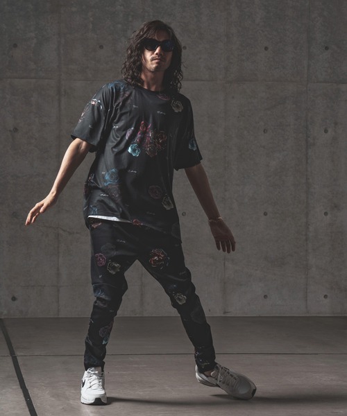 GLIMCLAP（グリムクラップ）の「mp10061-Flower artistic pattern tricot fabric pants  パンツ（その他パンツ・メンズ・ブラック・S/L/M）」の7枚目の写真