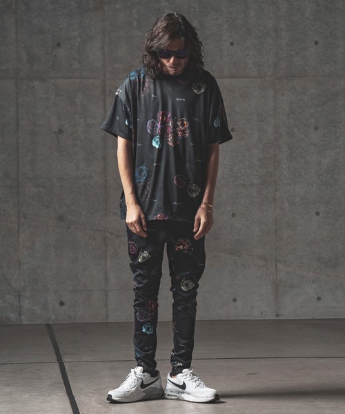 GLIMCLAP（グリムクラップ）の「mp10061-Flower artistic pattern tricot fabric pants  パンツ（その他パンツ・メンズ・ブラック・S/L/M）」の8枚目の写真