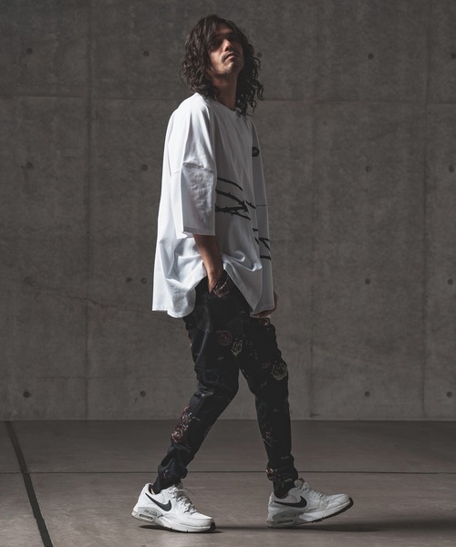 GLIMCLAP（グリムクラップ）の「mp10061-Flower artistic pattern tricot fabric pants  パンツ（その他パンツ・メンズ・ブラック・S/L/M）」の11枚目の写真