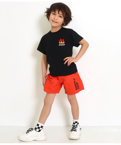 ANAP kids（アナップキッズ）の「吸水速乾サマーワンポイントTシャツ（Tシャツ/カットソー・キッズ・サックスブルー/ブラック/ラベンダー/ベージュ・120cm/130cm/110cm）」の10枚目の写真