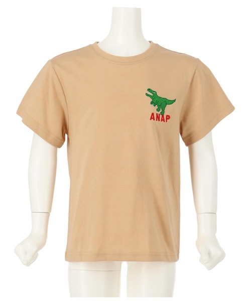 ANAP kids（アナップキッズ）の「吸水速乾サマーワンポイントTシャツ（Tシャツ/カットソー・キッズ・サックスブルー/ブラック/ラベンダー/ベージュ・120cm/130cm/110cm）」の8枚目の写真