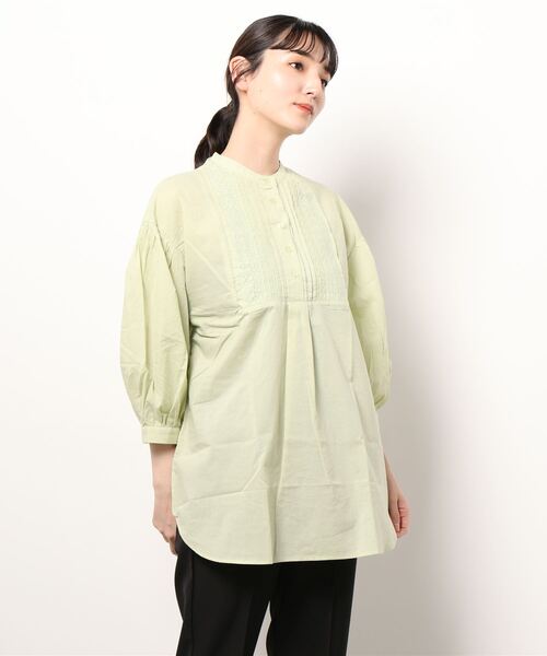 HONEYSUCKLE ROSE（ハニーサックルローズ）の「【HONEYSUCKLE ROSE】ボザムチュニックブラウス（シャツ/ブラウス・レディース・ブラック/ホワイト/グリーン・M/L）」の3枚目の写真