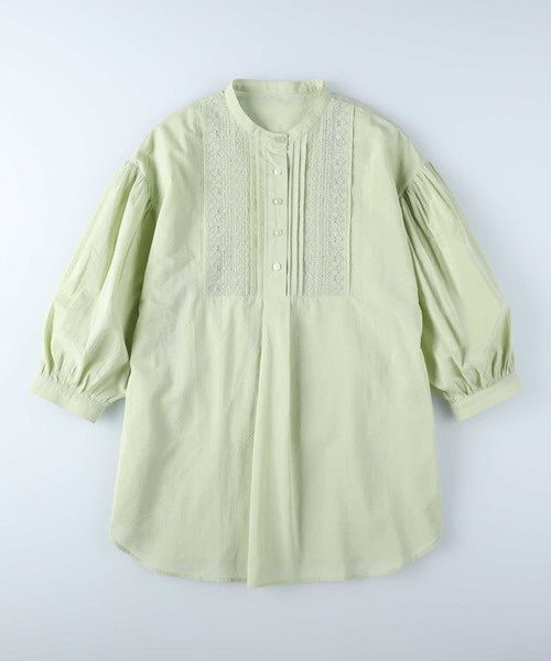 HONEYSUCKLE ROSE（ハニーサックルローズ）の「【HONEYSUCKLE ROSE】ボザムチュニックブラウス（シャツ/ブラウス・レディース・ブラック/ホワイト/グリーン・M/L）」の6枚目の写真