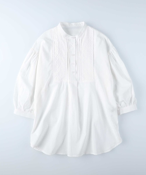 HONEYSUCKLE ROSE（ハニーサックルローズ）の「【HONEYSUCKLE ROSE】ボザムチュニックブラウス（シャツ/ブラウス・レディース・ブラック/ホワイト/グリーン・M/L）」の7枚目の写真