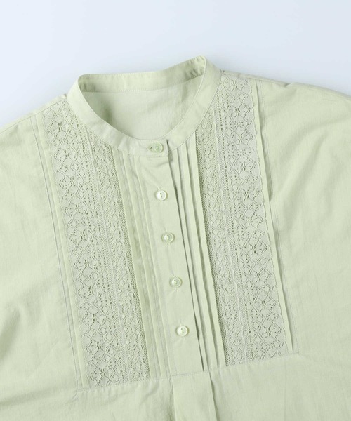 HONEYSUCKLE ROSE（ハニーサックルローズ）の「【HONEYSUCKLE ROSE】ボザムチュニックブラウス（シャツ/ブラウス・レディース・ブラック/ホワイト/グリーン・M/L）」の11枚目の写真