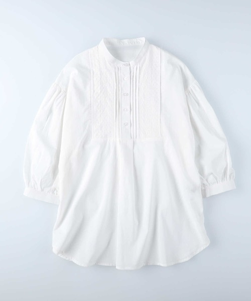 HONEYSUCKLE ROSE（ハニーサックルローズ）の「【HONEYSUCKLE ROSE】ボザムチュニックブラウス（シャツ/ブラウス・レディース・ブラック/ホワイト/グリーン・M/L）」の16枚目の写真