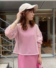 one after another NICE CLAUP | 前後2WAYメッシュトップス(Tシャツ/カットソー)