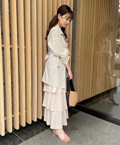 one after another NICE CLAUP（ワンアフターアナザーナイスクラップ）の「前後2WAYメッシュトップス（Tシャツ/カットソー・レディース・ピンク/アイボリー/モカ・FREE）」の21枚目の写真