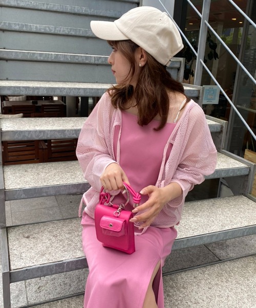 one after another NICE CLAUP（ワンアフターアナザーナイスクラップ）の「前後2WAYメッシュトップス（Tシャツ/カットソー・レディース・ピンク/アイボリー/モカ・FREE）」の16枚目の写真