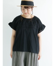 Samansa Mos2 | ドッキング刺繍カットソー(Tシャツ/カットソー)