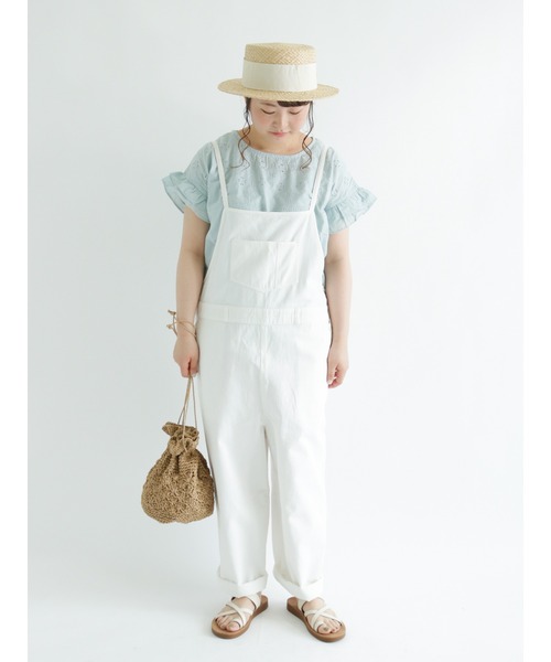 Samansa Mos2（サマンサ モスモス）の「ドッキング刺繍カットソー（Tシャツ/カットソー・レディース・ブラック/ベージュ/オフホワイト/ミント・ﾌﾘ-）」の10枚目の写真