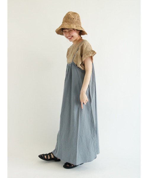 Samansa Mos2（サマンサ モスモス）の「ドッキング刺繍カットソー（Tシャツ/カットソー・レディース・ブラック/ベージュ/オフホワイト/ミント・ﾌﾘ-）」の12枚目の写真