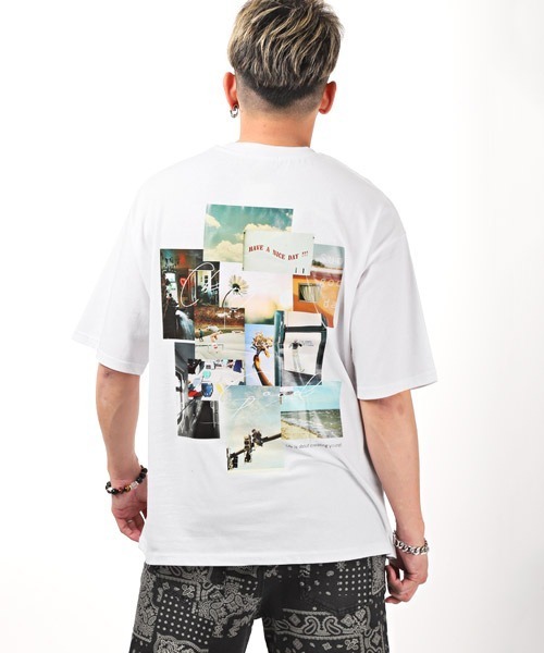 INTERSTELLATIC FANTASTIC フォトTシャツ L バックフォトデコレーションプリントTシャツ（Tシャツ