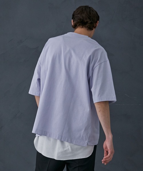 PUBLIC TOKYO（パブリックトウキョウ）の「8.6ozリラックスヘビーウェイトTシャツ ビッグシルエット【Made in Japan】（Tシャツ/カットソー・メンズ・ホワイト/ブラック/ダークグレー/ミント/サックスブルー・1/2/3）」の8枚目の写真