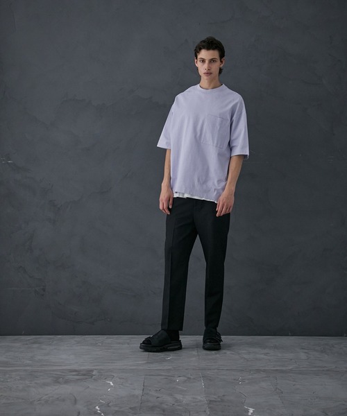 PUBLIC TOKYO（パブリックトウキョウ）の「8.6ozリラックスヘビーウェイトTシャツ ビッグシルエット【Made in Japan】（Tシャツ/カットソー・メンズ・ホワイト/ブラック/ダークグレー/ミント/サックスブルー・1/2/3）」の9枚目の写真