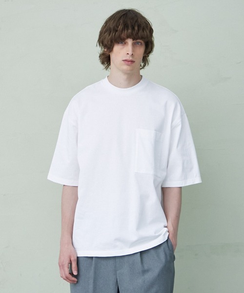 PUBLIC TOKYO（パブリックトウキョウ）の「8.6ozリラックスヘビーウェイトTシャツ ビッグシルエット【Made in Japan】（Tシャツ/カットソー・メンズ・ホワイト/ブラック/ダークグレー/ミント/サックスブルー・1/2/3）」の15枚目の写真