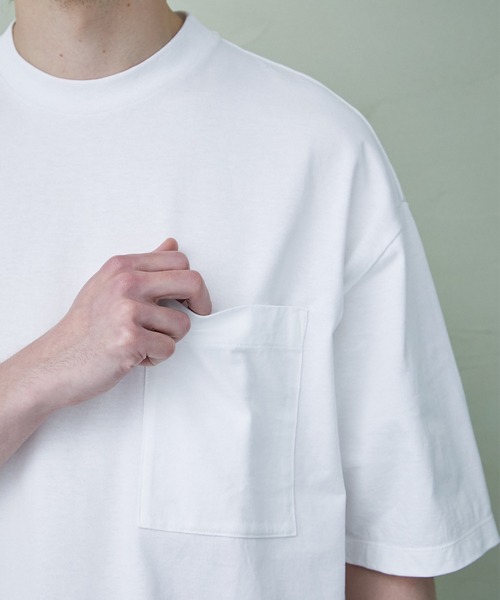 PUBLIC TOKYO（パブリックトウキョウ）の「8.6ozリラックスヘビーウェイトTシャツ ビッグシルエット【Made in Japan】（Tシャツ/カットソー・メンズ・ホワイト/ブラック/ダークグレー/ミント/サックスブルー・1/2/3）」の22枚目の写真