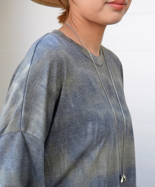 Marient（マリエント）の「タイダイロンTEE（Tシャツ/カットソー・レディース・グリーン/ダークグレー/オレンジ・FREE）」の5枚目の写真