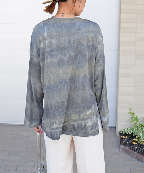 Marient（マリエント）の「タイダイロンTEE（Tシャツ/カットソー・レディース・グリーン/ダークグレー/オレンジ・FREE）」の7枚目の写真