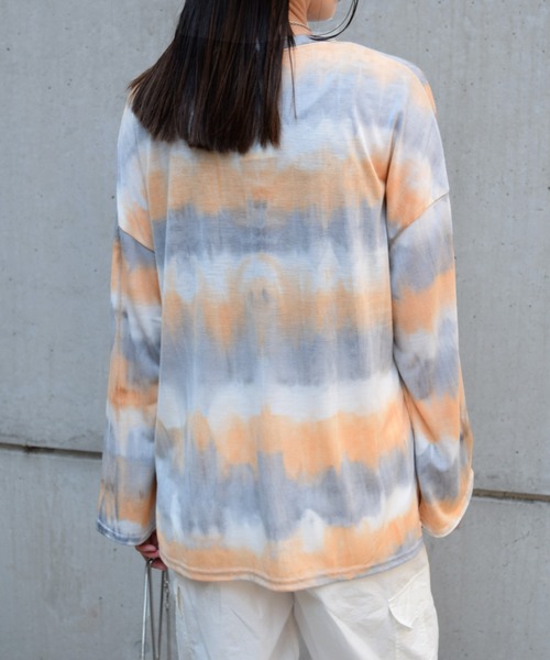 Marient（マリエント）の「タイダイロンTEE（Tシャツ/カットソー・レディース・グリーン/ダークグレー/オレンジ・FREE）」の17枚目の写真
