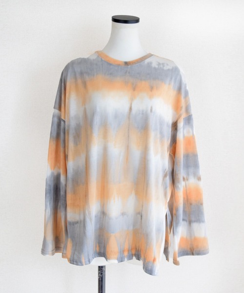 Marient（マリエント）の「タイダイロンTEE（Tシャツ/カットソー・レディース・グリーン/ダークグレー/オレンジ・FREE）」の18枚目の写真